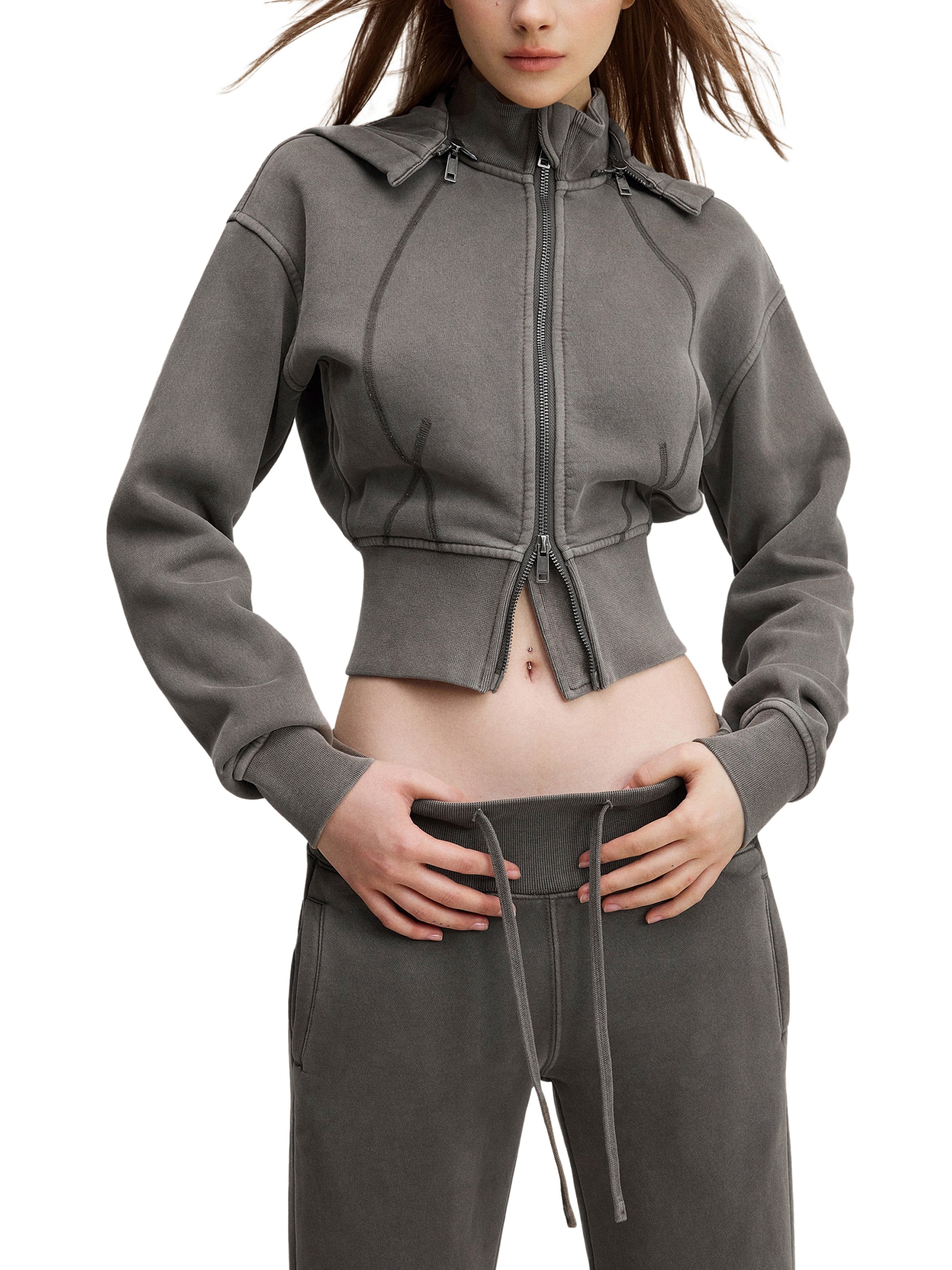 California O.G. Vintage Wash Cropped Women's Hoodie