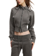 California O.G. Vintage Wash Cropped Women's Hoodie