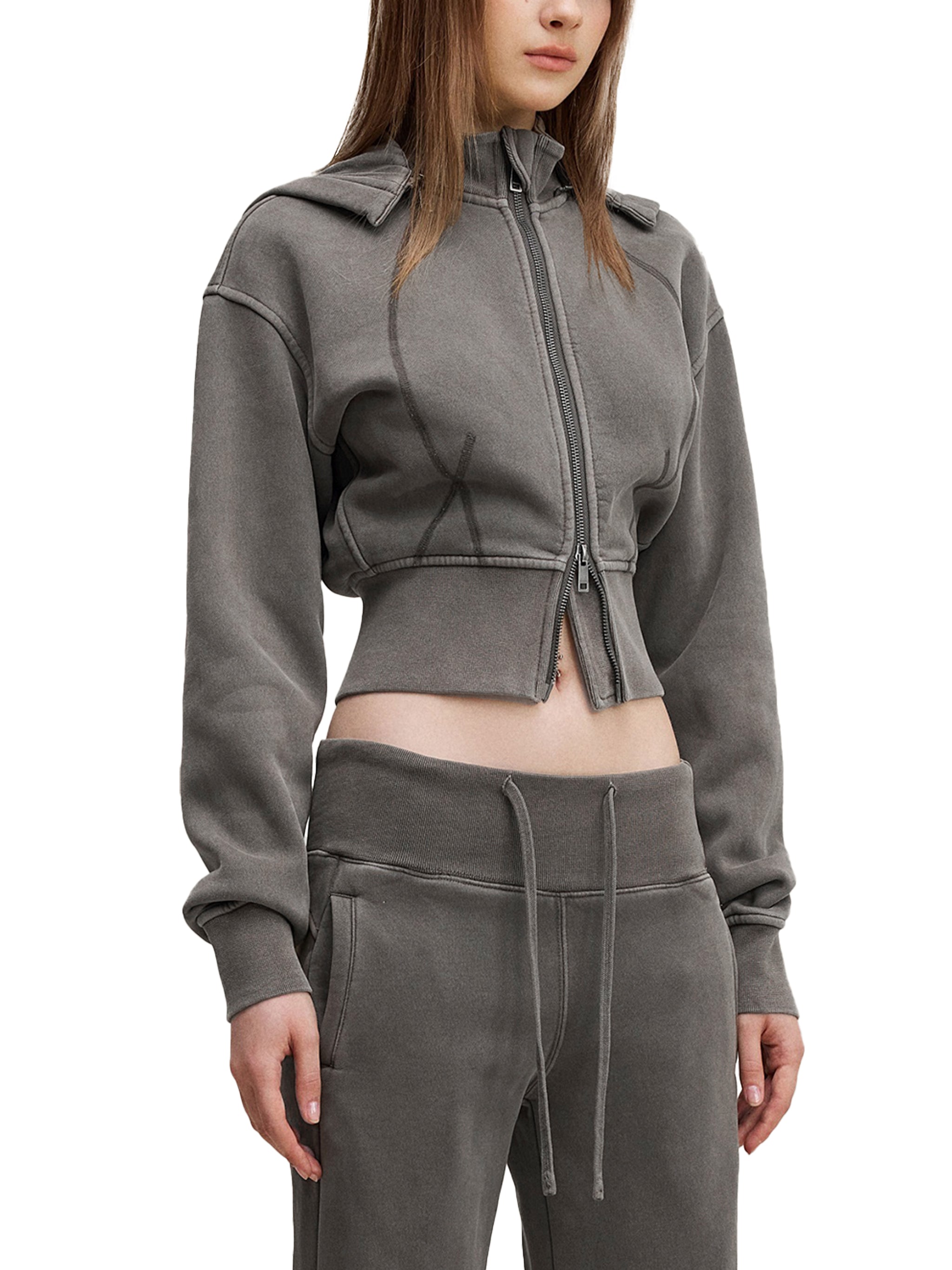 California O.G. Vintage Wash Cropped Women's Hoodie