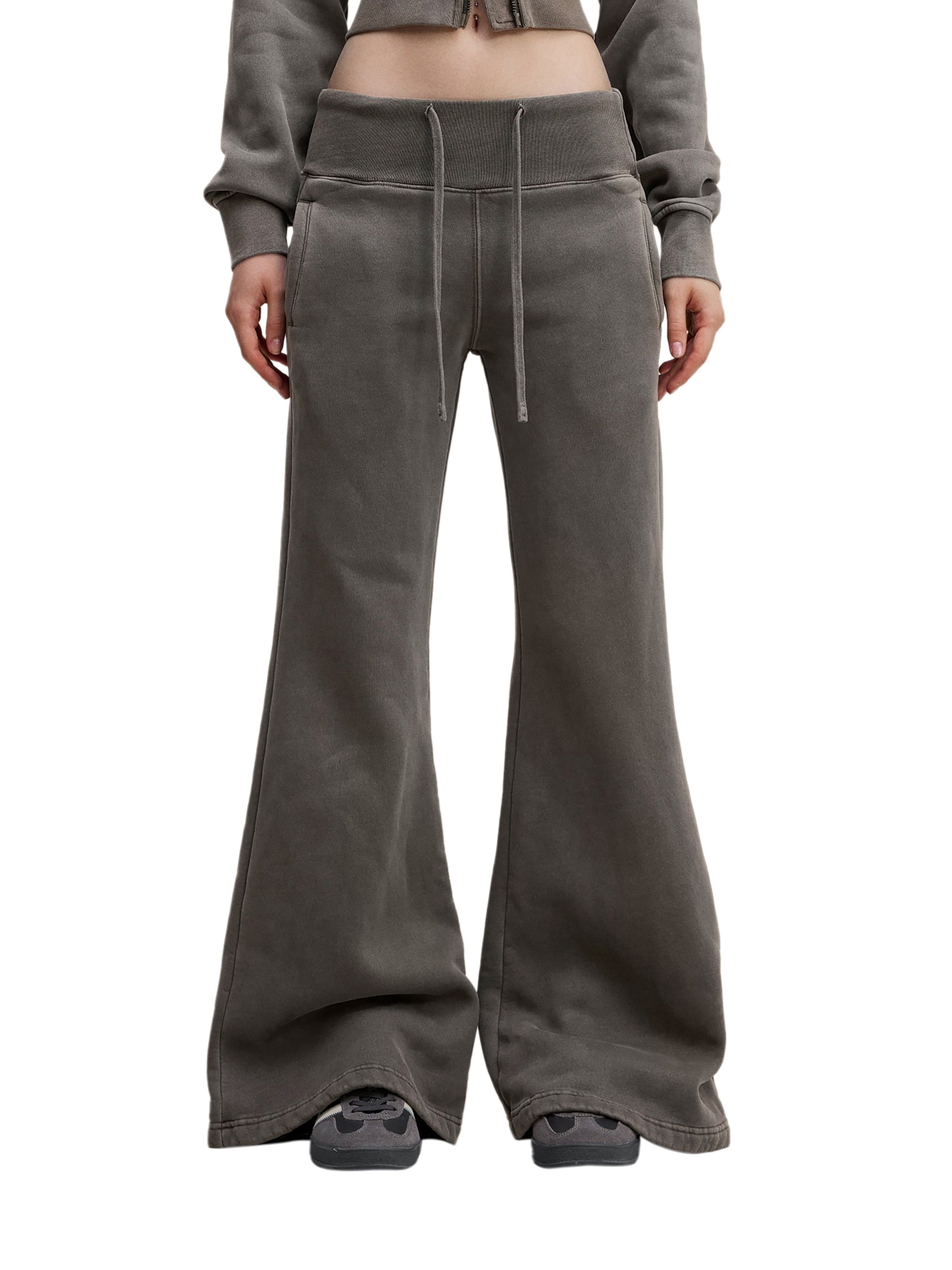 California O.G.Vintage Wash Flared Drawstring Sweat Pants