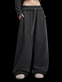 Vintage Washed High Waist Pants