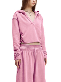 Valley of the Moon Glam Vintage Washed Raw Edge Hoodie