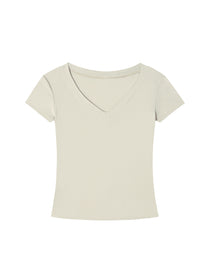 Saloon Silhouette V-Neck T-Shirt