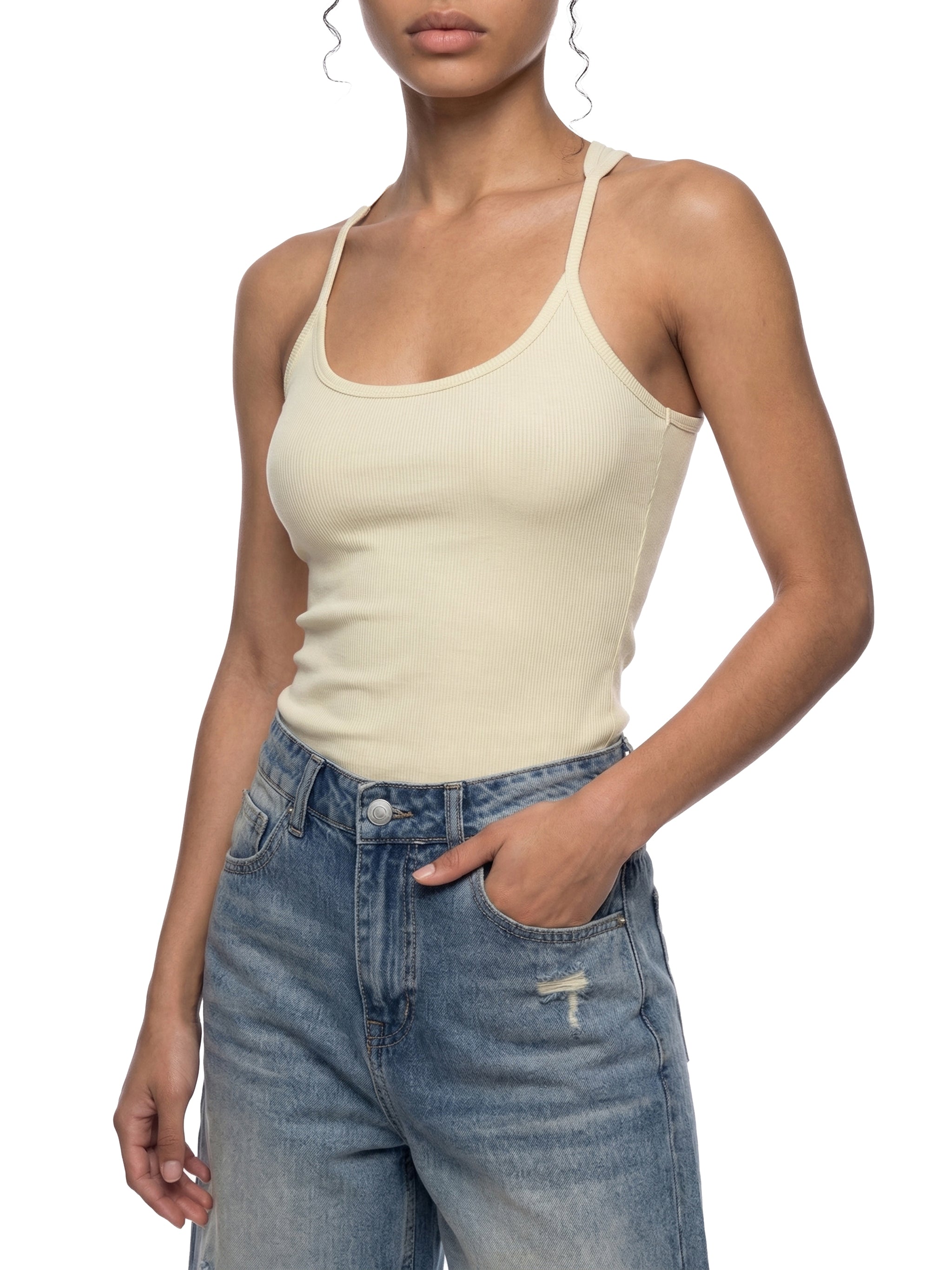 Vintage Outlaw Ribbed Women's Racerback Tank Top