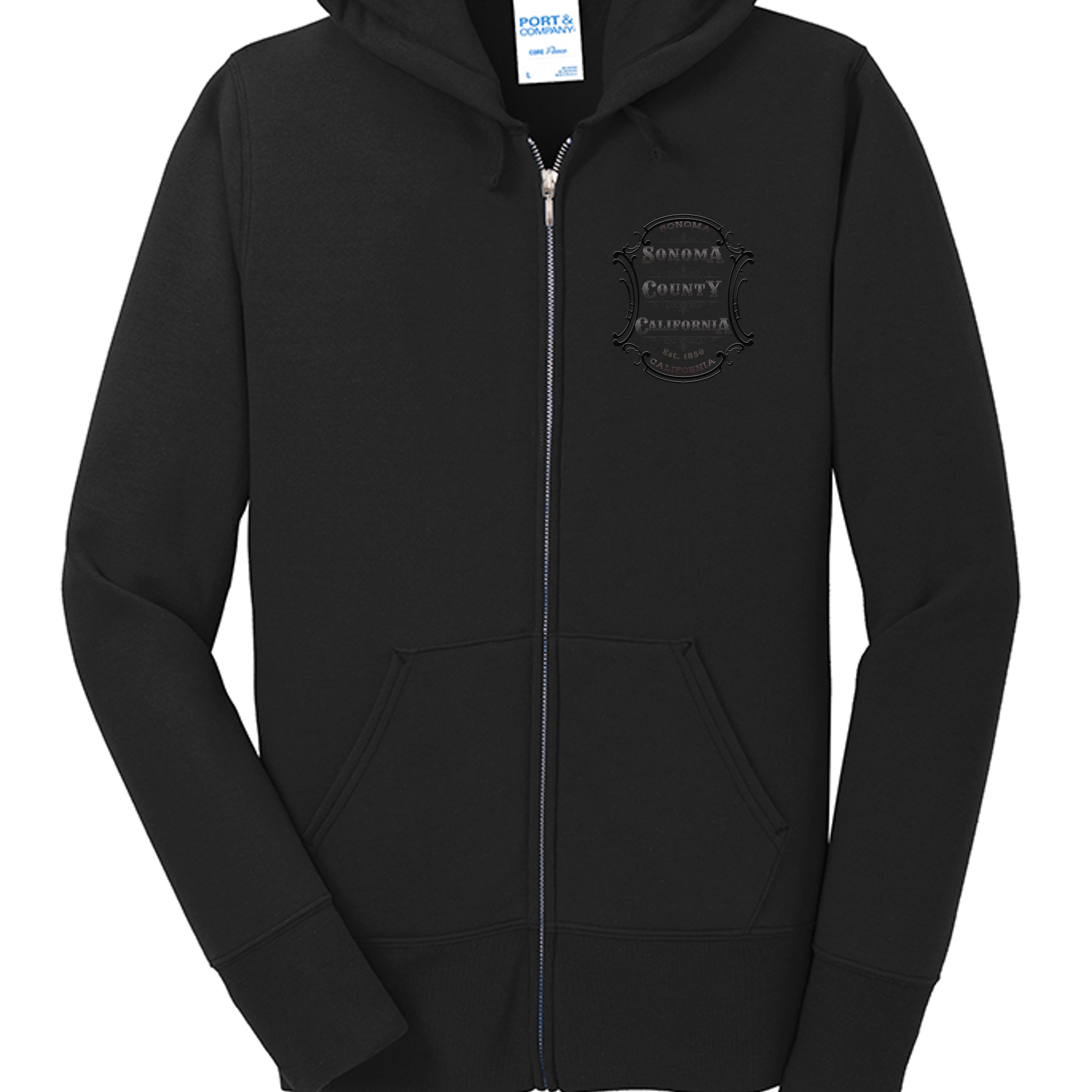 Sonoma County Emblem Women's Full Zip Hoodie Secondary image