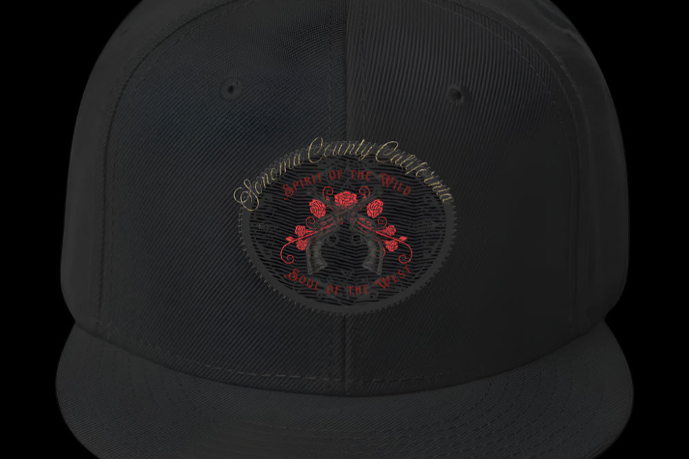 SONOMA PISTOLERO Red/Black Embroidered Trucker Hat - Snapback Caps from London Moon