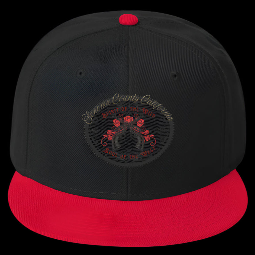 SONOMA PISTOLERO Red/Black Embroidered Trucker Hat - Snapback Caps from London Moon