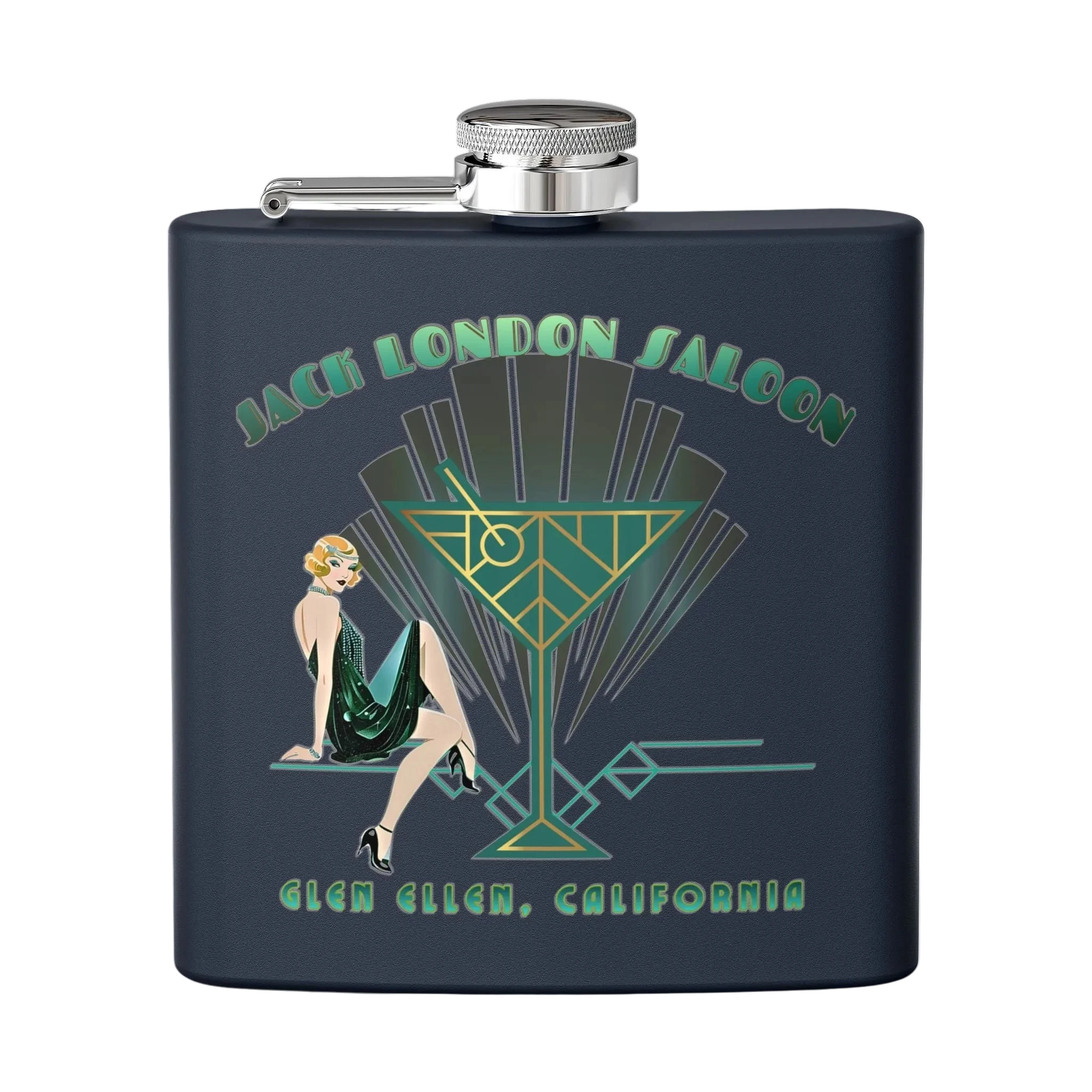 Art Deco Martini Flask Jack London Saloon Secondary image