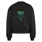 Sonoma Rebel black cotton-polyester blend crewneck sweatshirt with an Art Deco martini glass graphic on the back.