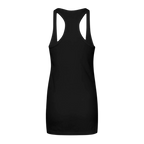 Sonoma Rebel black cotton-polyester blend women's racerback tank top with a bold graphic print on the front.