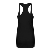 Sonoma Rebel black cotton-polyester blend women's racerback tank top with a bold graphic print on the front.