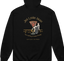 Sonoma Rebel black cotton blend full zip hoodie with Jack London Saloon graphic featuring a martini glass and a flapper.