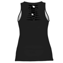 Sonoma Rebel black polyester-spandex blend women's tank top with a hollow back cutout detail.
