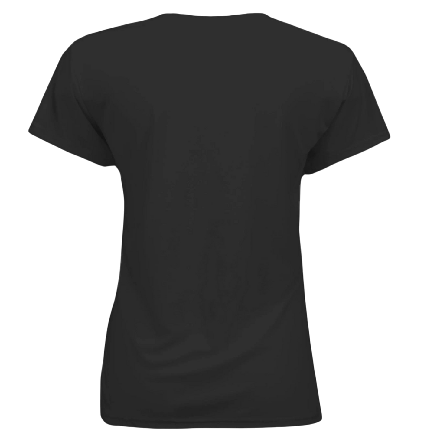 Sonoma Rebel black polyester t-shirt with short sleeves and a crew neck, featuring a pinup graphic on the front.