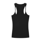 Sonoma Rebel black ribbed cotton-spandex racerback tank top with U-neck and slim fit.