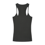 Sonoma Rebel black ribbed cotton-spandex racerback tank top with U-neck, slim fit.