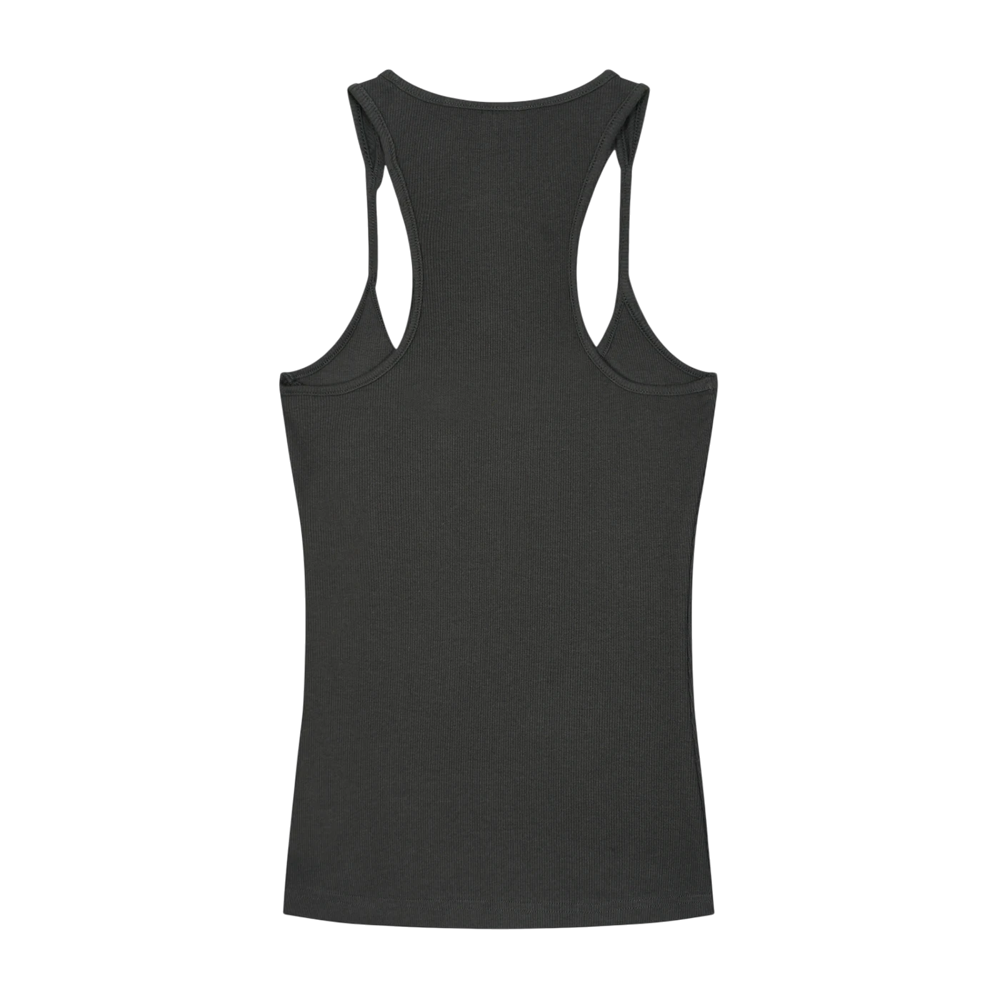 Sonoma Rebel black ribbed cotton-spandex racerback tank top with U-neck, slim fit.