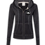 Sonoma Rebel women's charcoal burnout fleece zip-up hoodie with front pockets and hood.