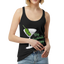 Sonoma Rebel black cotton blend women's tank top with "Big Cocktail Energy" graphic and martini glass with olives.