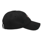 Sonoma Rebel black distressed cotton twill dad hat with embroidered graphic and adjustable strap
