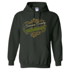 Sonoma Rebel dark green cotton-polyester blend hoodie with "Sonoma County Chardonnay" graphic.