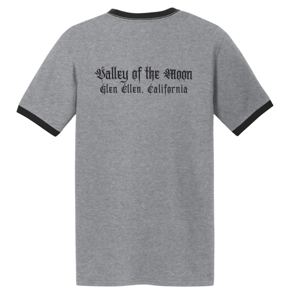 Sonoma Rebel Men's grey ringer t-shirt with black trim and