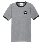 Sonoma Rebel Men's grey ringer t-shirt with black trim and a circular graphic on the chest.