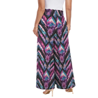 Sonoma Rebel women's tie-dye geometric print wide-leg pants with elastic high waist and drawstring. Polyester-spandex blend.