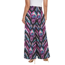 Sonoma Rebel women's tie-dye geometric print wide-leg pants with elastic high waist and drawstring. Polyester-spandex blend.