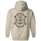 Sonoma Rebel beige cotton blend hoodie with Jack London Saloon Emblem graphic on back.
