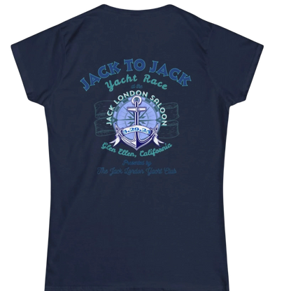 Sonoma Rebel navy blue 100% cotton t-shirt with Jack London Yacht Race 2025 graphic and anchor emblem.
