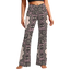 Sonoma Rebel women's high waist flare leggings in a lace print. The leggings are light pink with black lace overlay and a crossover waistband.