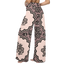 Sonoma Rebel light pink wide leg lounge pants with black lace print and high waist. Comfortable, relaxed fit for sleep or lounging.