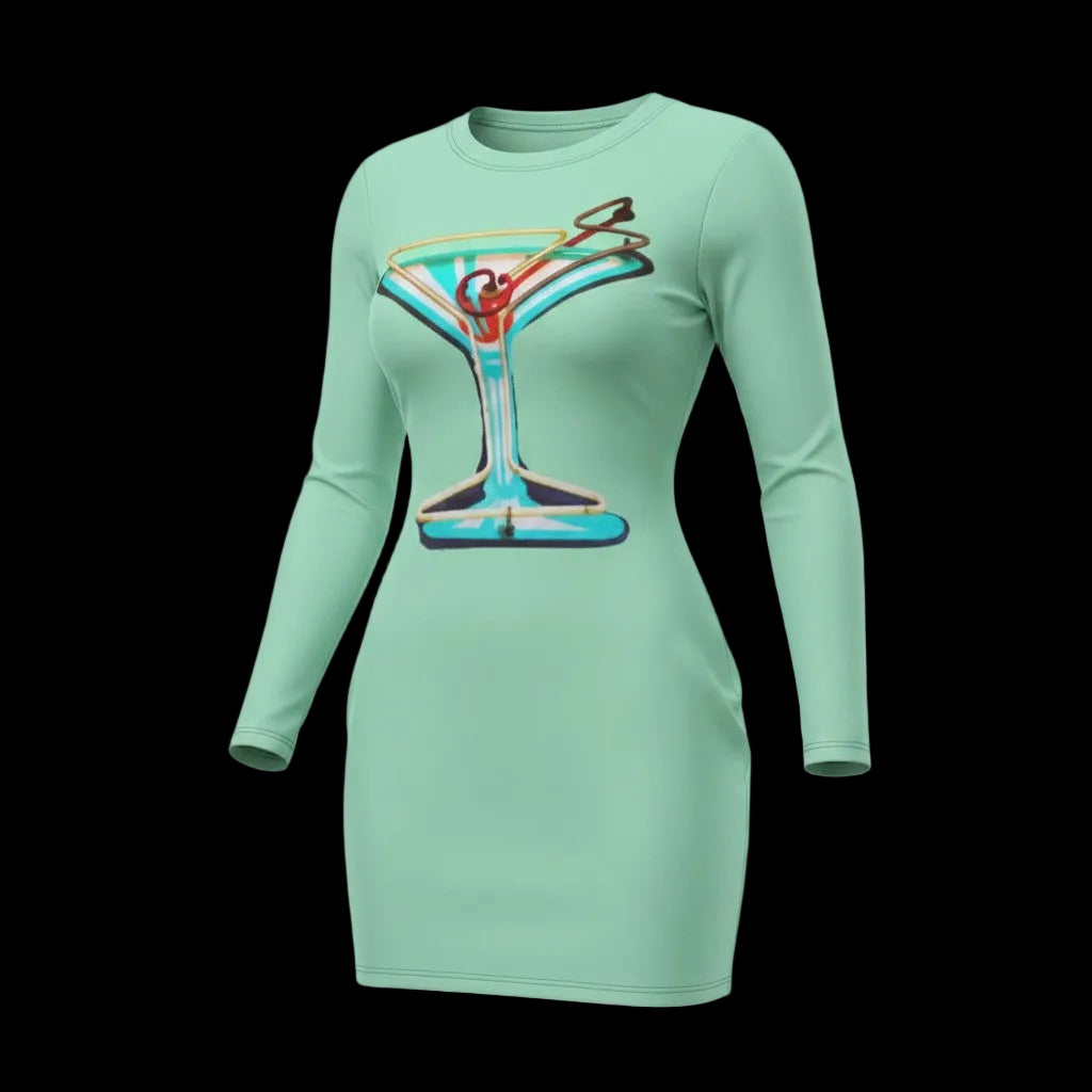 Vintage Martini Women's Long Sleeve Dress Secondary image