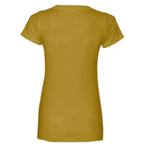 Sonoma Rebel mustard yellow crew neck t-shirt made of cotton with short sleeves.