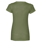 Sonoma Rebel olive green cotton crew neck t-shirt, back view. Soft, breathable fabric for all-day comfort.