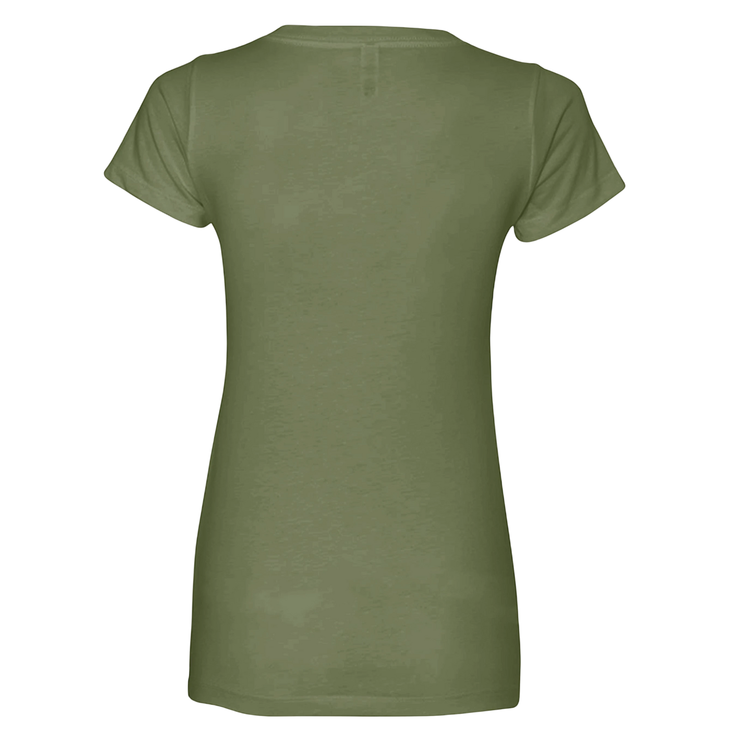 Sonoma Rebel olive green cotton crew neck t-shirt, back view. Soft, breathable fabric for all-day comfort.