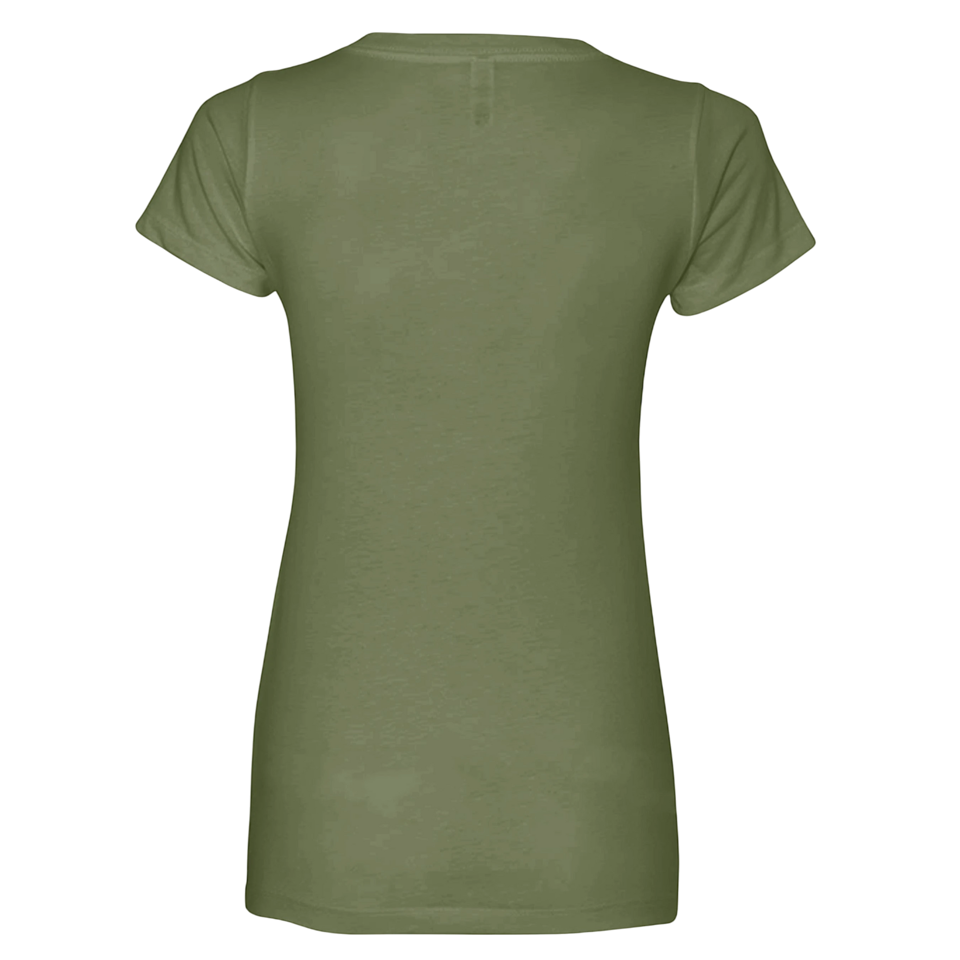 Sonoma Rebel olive green cotton crew neck t-shirt, back view. Soft, breathable fabric for all-day comfort.