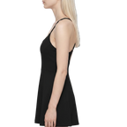Sonoma Rebel orange A-line mini dress with U-neck and sleeveless design, made from polyester and spandex blend.