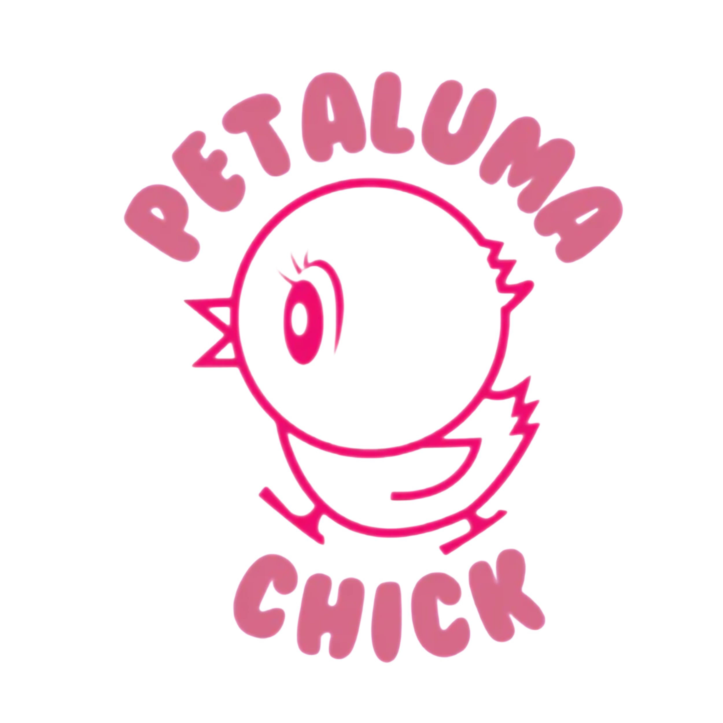 Sonoma Rebel toddler girl t-shirt with a pink "Petaluma Chick" graphic on a black background.
