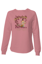 Sonoma Rebel pink cotton-polyester blend sweatshirt with a vintage pinup graphic and scalloped hem.