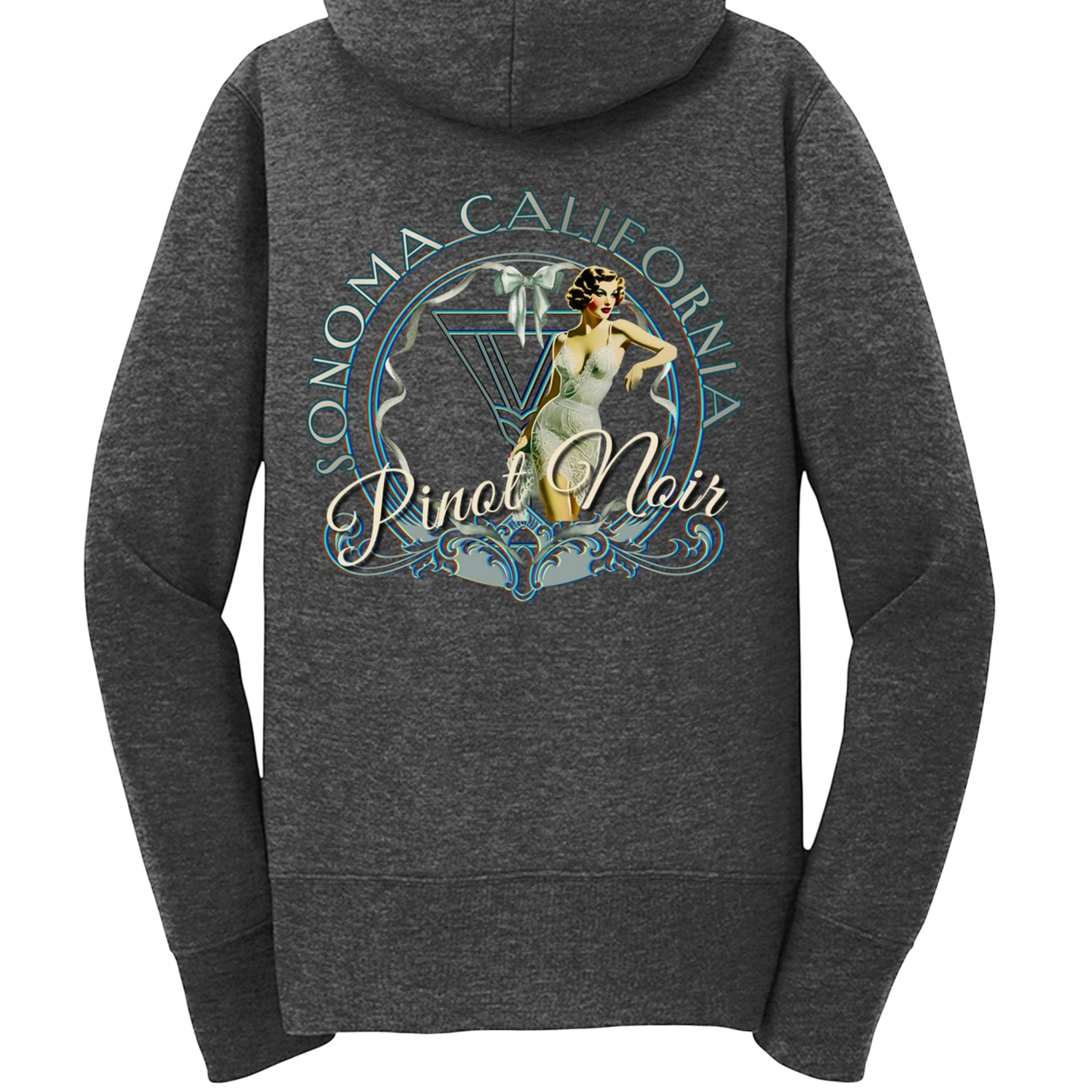 Sonoma Rebel dark grey fleece zip-up hoodie with a
