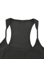 Sonoma Rebel dark grey ribbed cotton-spandex racerback tank top with U-neck and slim fit.