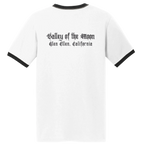 Sonoma Rebel Men's white ringer t-shirt with black trim and