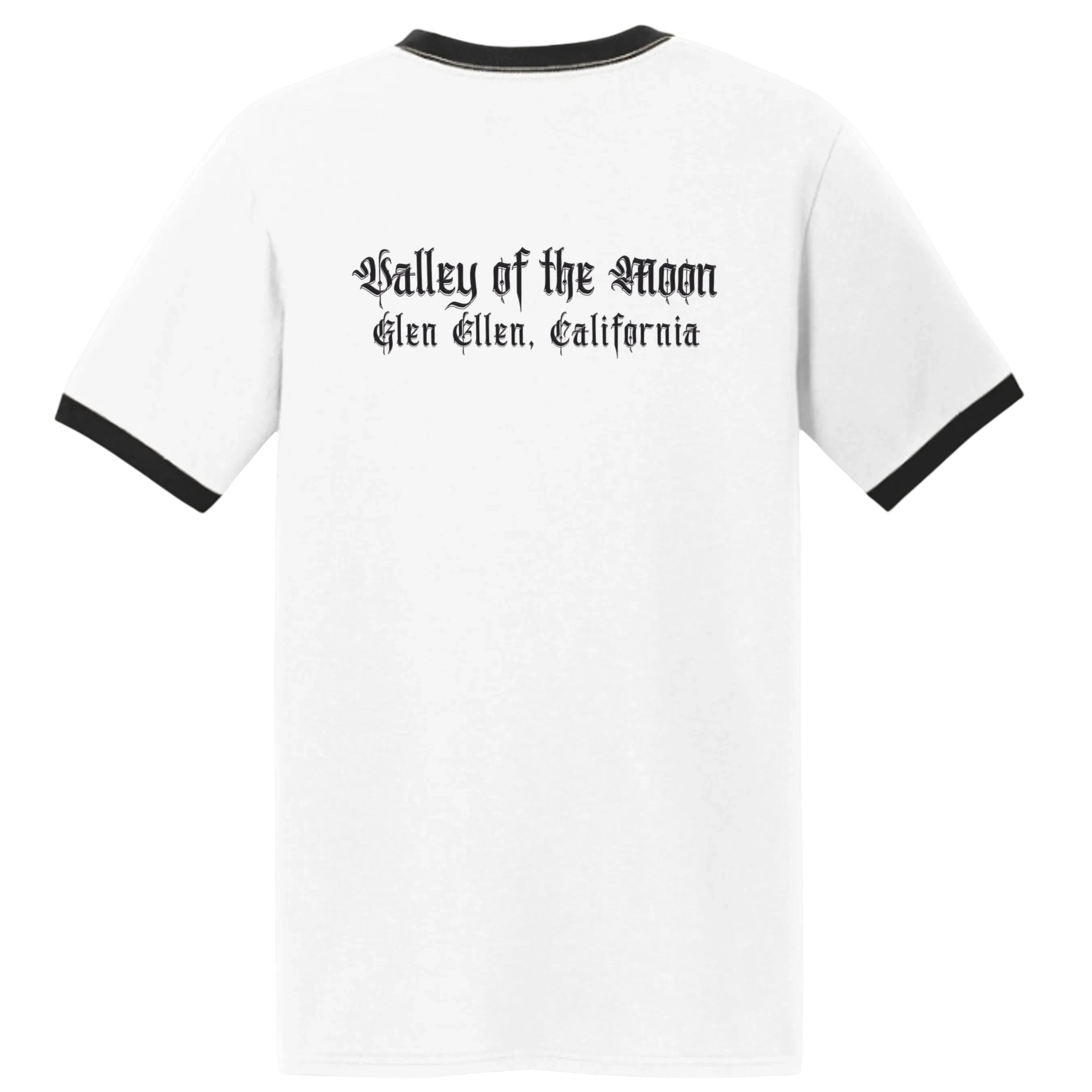 Sonoma Rebel Men's white ringer t-shirt with black trim and