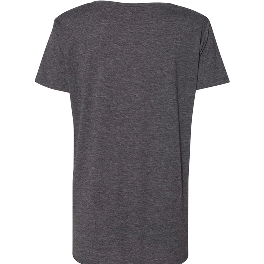 Sonoma Rebel Tie Dye Sky Womens T-Shirt, heather grey, polyester-cotton blend, scoop neck, short sleeves. Festival style.