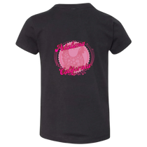 Sonoma Rebel dark grey 100% cotton toddler girl t-shirt with a pink floral chicken graphic and "Petaluma California" text.
