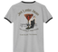 Sonoma Rebel men's grey ringer t-shirt with black trim, featuring a vintage Jack London Saloon Cold Cocktails graphic.