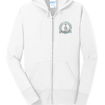 Sonoma Rebel white cotton blend full-zip hooded sweatshirt with