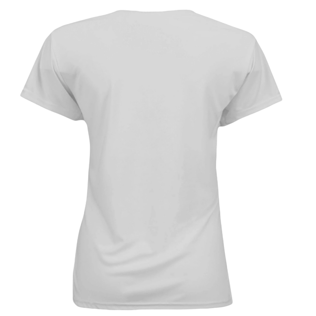 Sonoma Rebel white polyester performance t-shirt with a women's fit and UPF 50 sun protection.